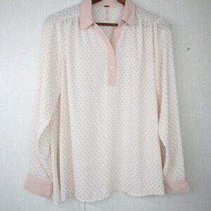 Free People Blouse Pink CowGirl Horse print S